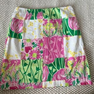 Vintage Lilly Pulitzer Patchwork Skirt - Size 4